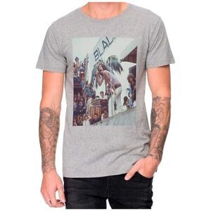 Unique Short Sleeve Print T-Shirt Young Mick Jagger Graphic Tee for Men Size L